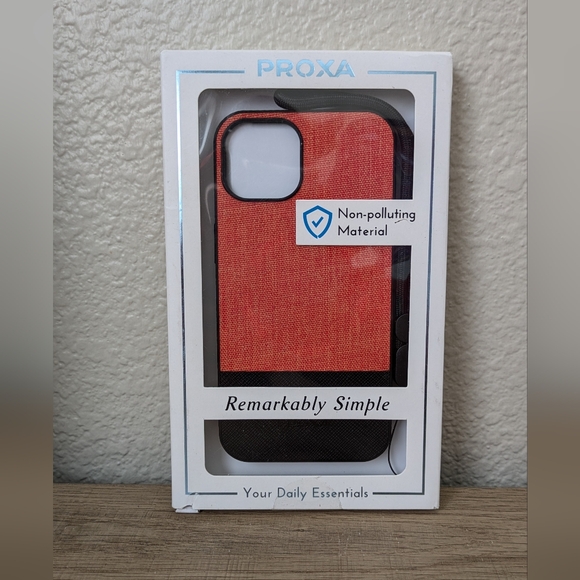 Proxa Iphone 14  6.1" Case Orange & Black Non Polluting Materials - Picture 1 of 2